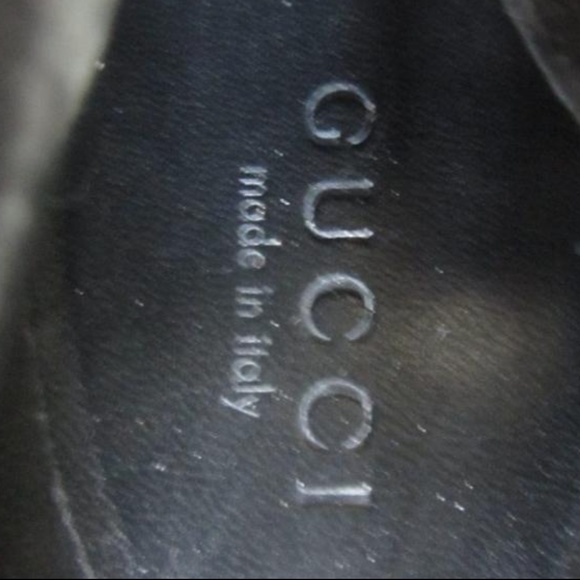 GUCCI Bamboo Horsebit blk patent/suede flats 37.5 - Picture 5 of 6